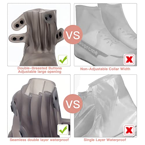 PALAY® Silicone Shoe Covers for Kids Men Women with Double-Breasted Anti-Slip and Waterproof Cover TPE Sole Wear-resistant Reusable for Rainy Season Size 5.5-7.5 3 PCS PALAY® Silicone Shoe Covers for Kids Men Women with Double-Breasted Anti-Slip and Waterproof Cover TPE Sole Wear-resistant Reusable for Rainy Season Size 5.5-7.5 3 PCS